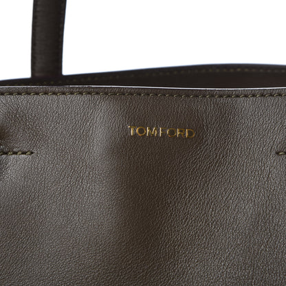 Tom Ford Calfskin Medium Jennifer Trap Tote Dark Green 8 of 12