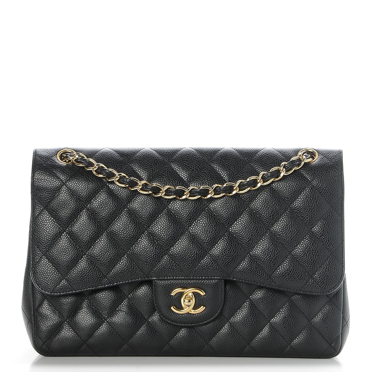 Chanel Caviar Quilted Jumbo Double Flap Black 1 of 8