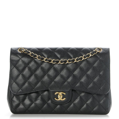 Chanel Caviar Quilted Jumbo Double Flap Black 1 of 8