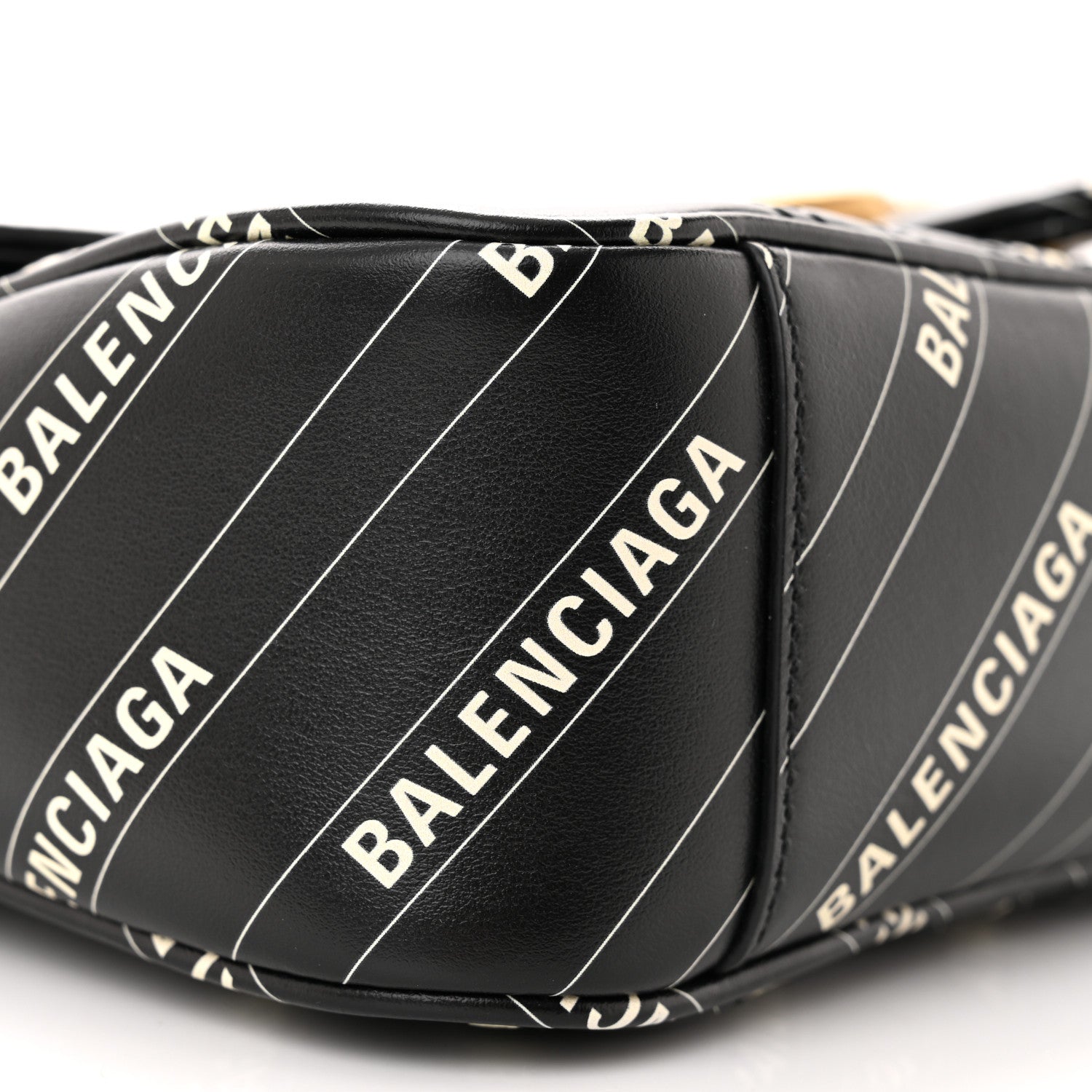 Gucci X BALENCIAGA Calfskin Matelasse Logo Print Small GG Marmont Shoulder Bag Black 9 of 11