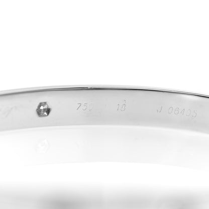 Cartier 18K White Gold 6 Diamond LOVE Bracelet 18 5 of 8