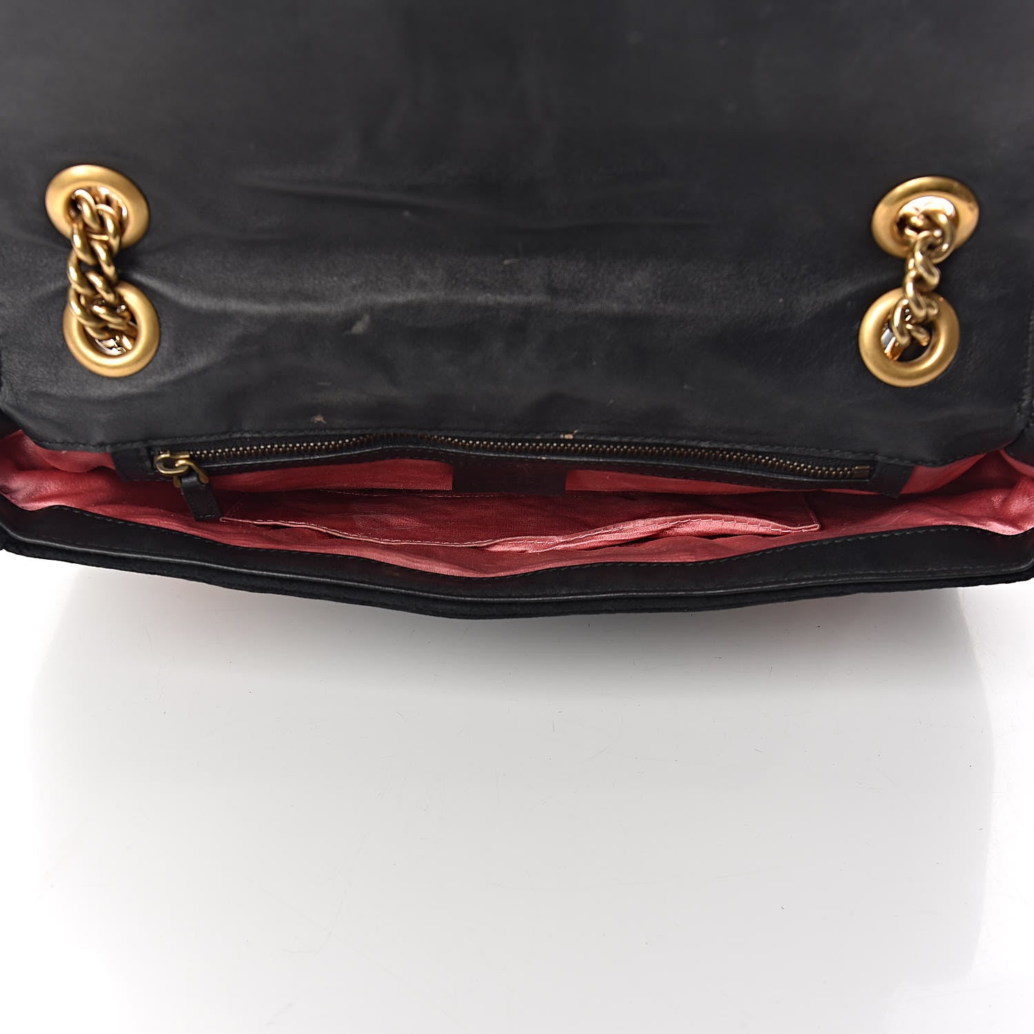 Gucci Velvet Matelasse Loved Embroidered Medium GG Marmont Shoulder Bag Black 5 of 18