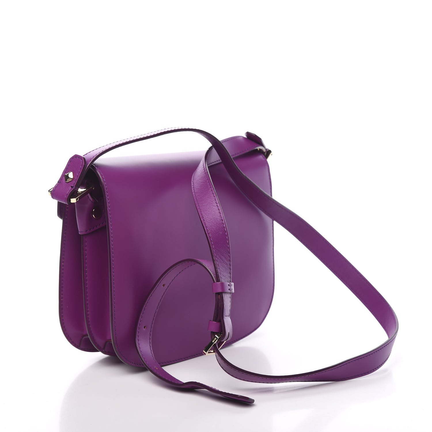 MCM Calfskin Patricia Crossbody Bag Purple 2 of 11
