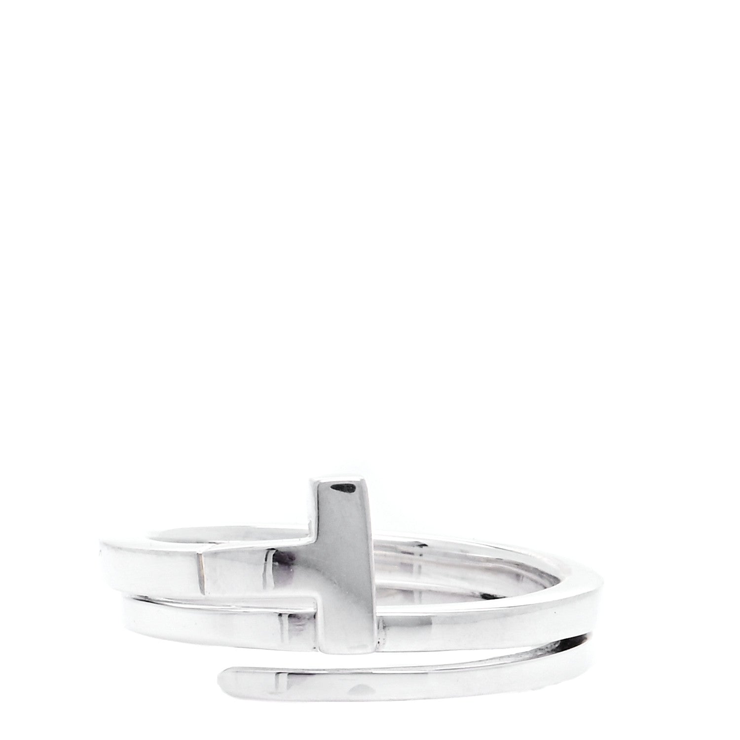 Tiffany Sterling Silver T Square Wrap Ring 57 8 1 of 5