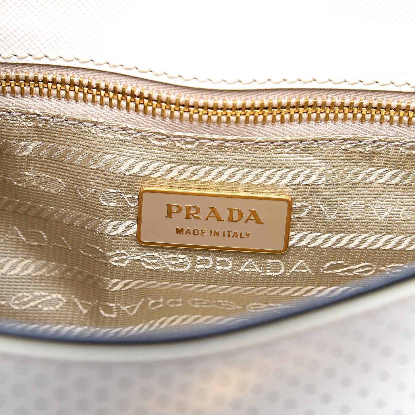 Saffiano Perforated Pushlock Flap Bag Talco Black