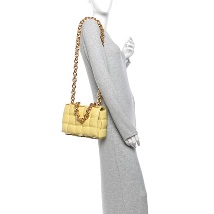 Bottega Veneta Lambskin Maxi Intreccio Padded Chain Cassette Crossbody Bag Corn 2 of 11