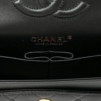 Chanel Lambskin Quilted Medium Double Flap Black 6 of 11