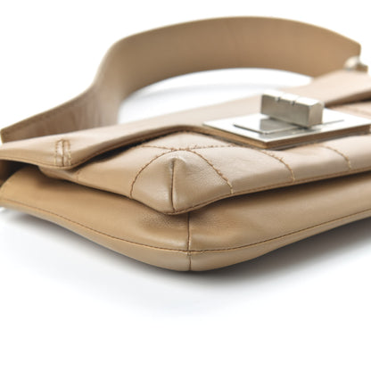 Chanel Calfskin Square Stitched Mademoiselle Shoulder Bag Tan 6 of 13