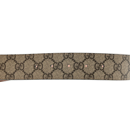 Gucci GG Supreme Monogram Selleria Calfskin Interlocking G 40mm Belt 90 36 Beige Ebony Cocoa 4 of 7
