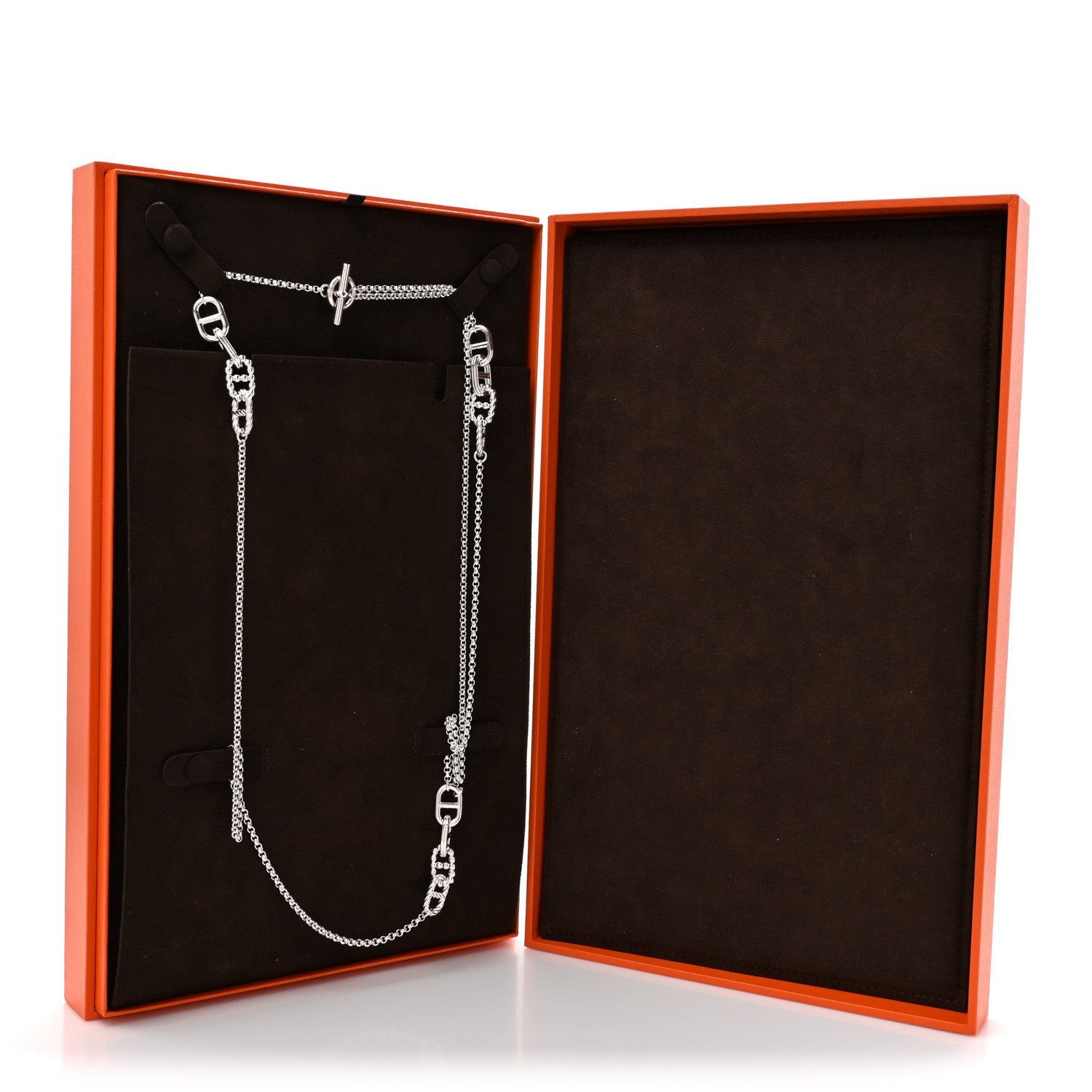 Hermes Sterling Silver Alea II Long Necklace 5 of 5