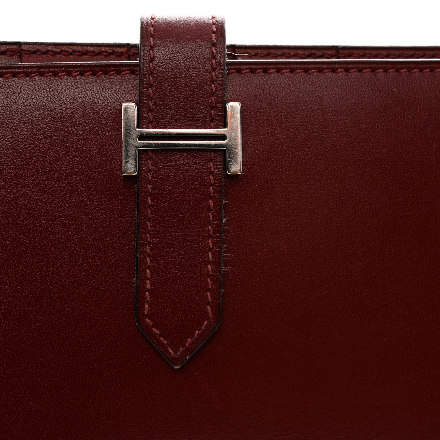 Hermes Box Bearn Gusset Wallet Rouge H 9 of 11