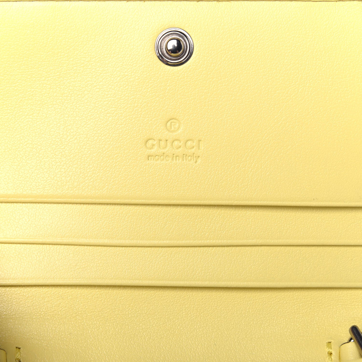 Gucci Calfskin Matelasse GG Marmont Mini Wallet On Chain Banana 6 of 10