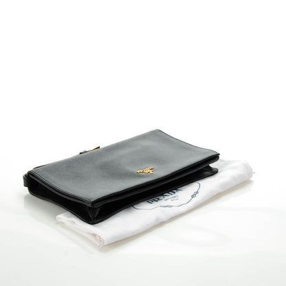 Prada Saffiano Lux Clutch Nero Black 4 of 8
