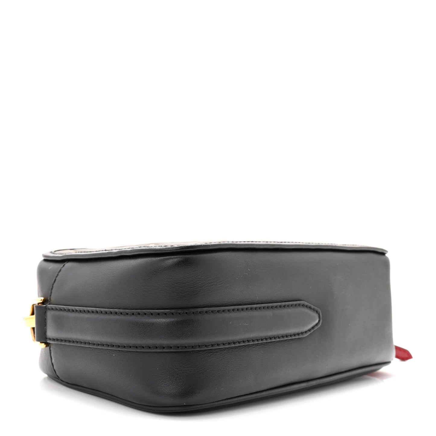 Vitello Century F is Fendi Bi-Color FF 1974 Embossed Camera Case Maya Black