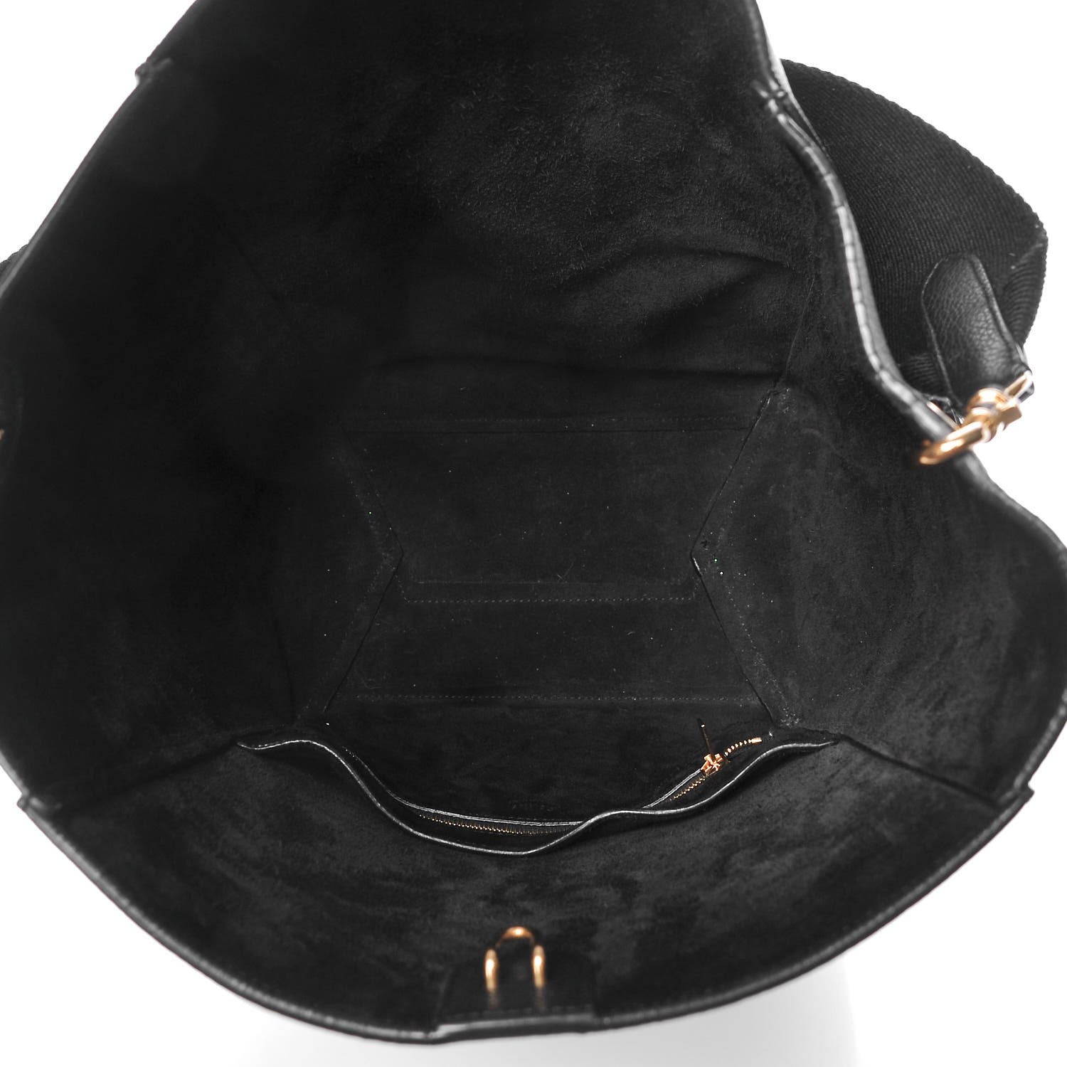 Celine Soft Grained Calfskin Sangle Bucket Bag Black 6 of 10