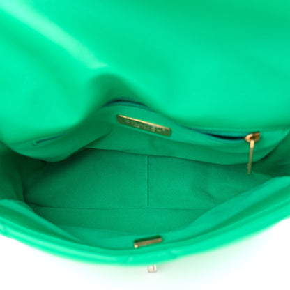 Chanel Lambskin Quilted Medium Chanel 19 Flap Green 4 of 9