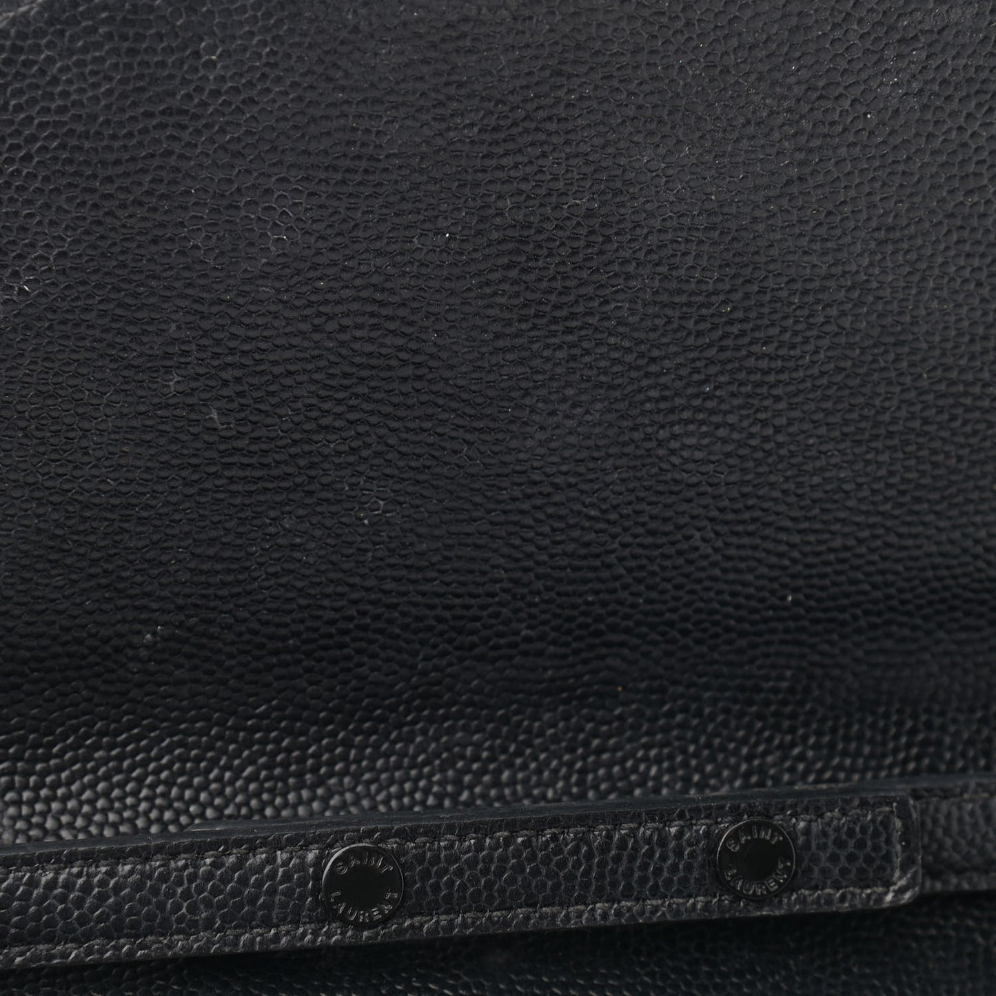 Grain De Poudre Matelasse Chevron Monogram Chain Wallet Black