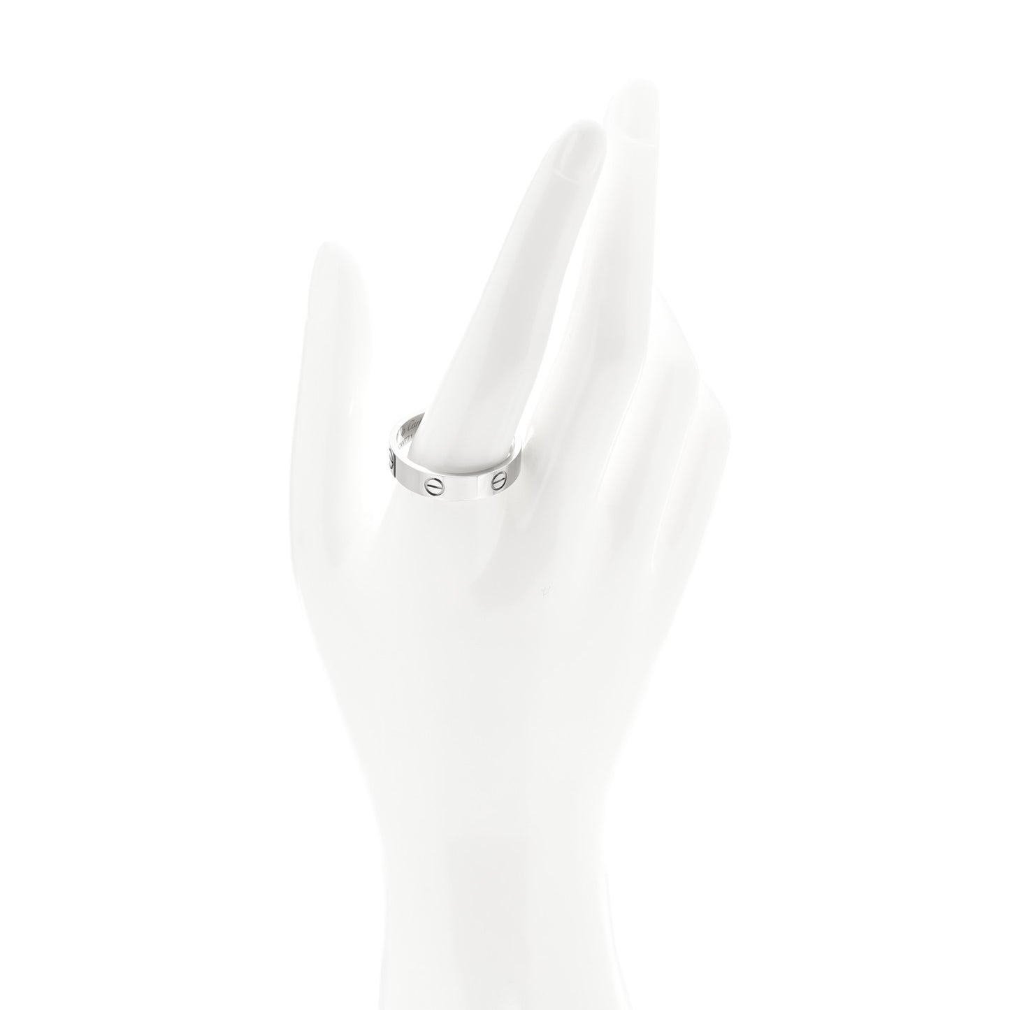 18K White Gold 5.5mm LOVE Ring 69 12.75