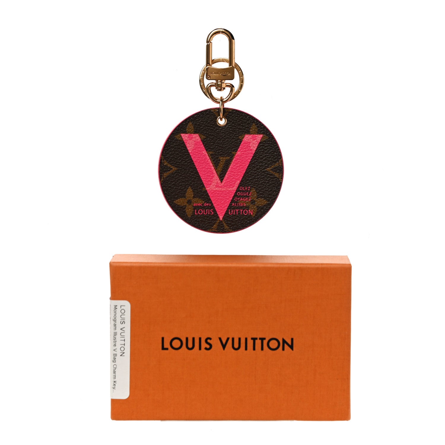 Louis Vuitton Monogram Illustre V Bag Charm Key Ring Grenade 6 of 6