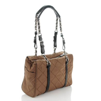 Prada Tessuto Nylon Quilted Small Tote Antilope Black 3 of 13