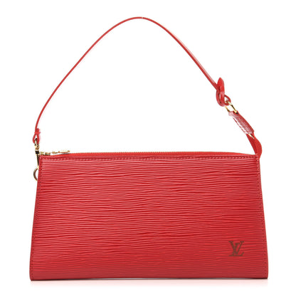 Louis Vuitton Epi Pochette Accessories 24 Castillan Red 1 of 10