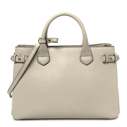Burberry Derby Calfskin House Check Medium Banner Tote Beige Beige 1 of 21