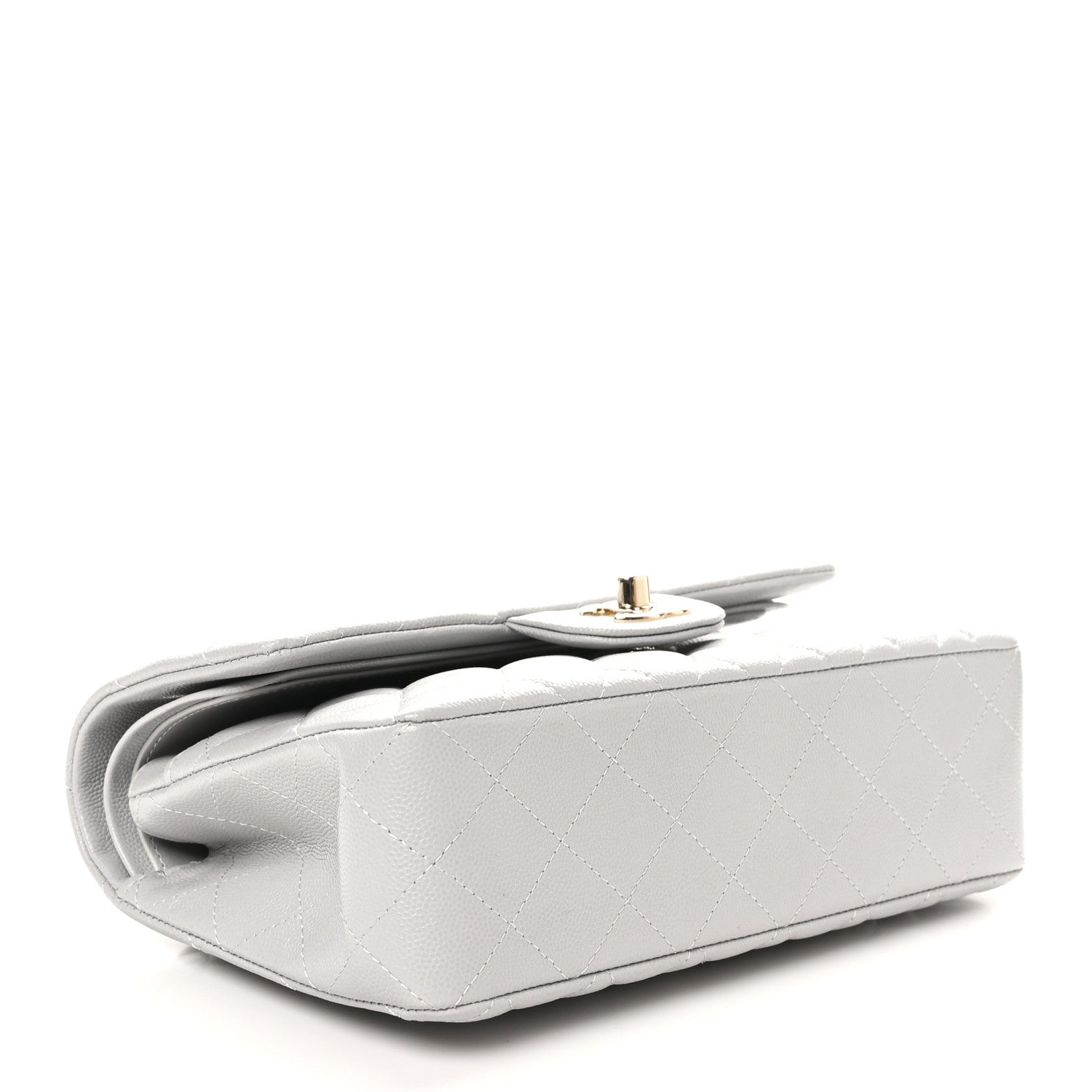 Chanel Caviar Quilted Small Double Flap Grey 4 of 12