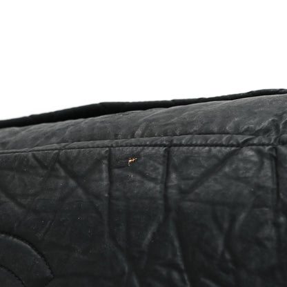 Chanel Coated Canvas Quilted Large Garment Travel Bag Black 10 of 12
