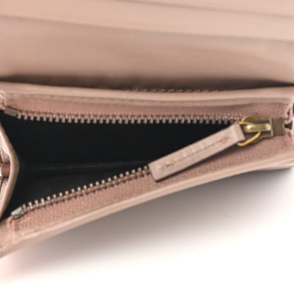 Gucci Calfskin Matelasse GG Marmont Card Case Wallet Porcelain Rose 5 of 7