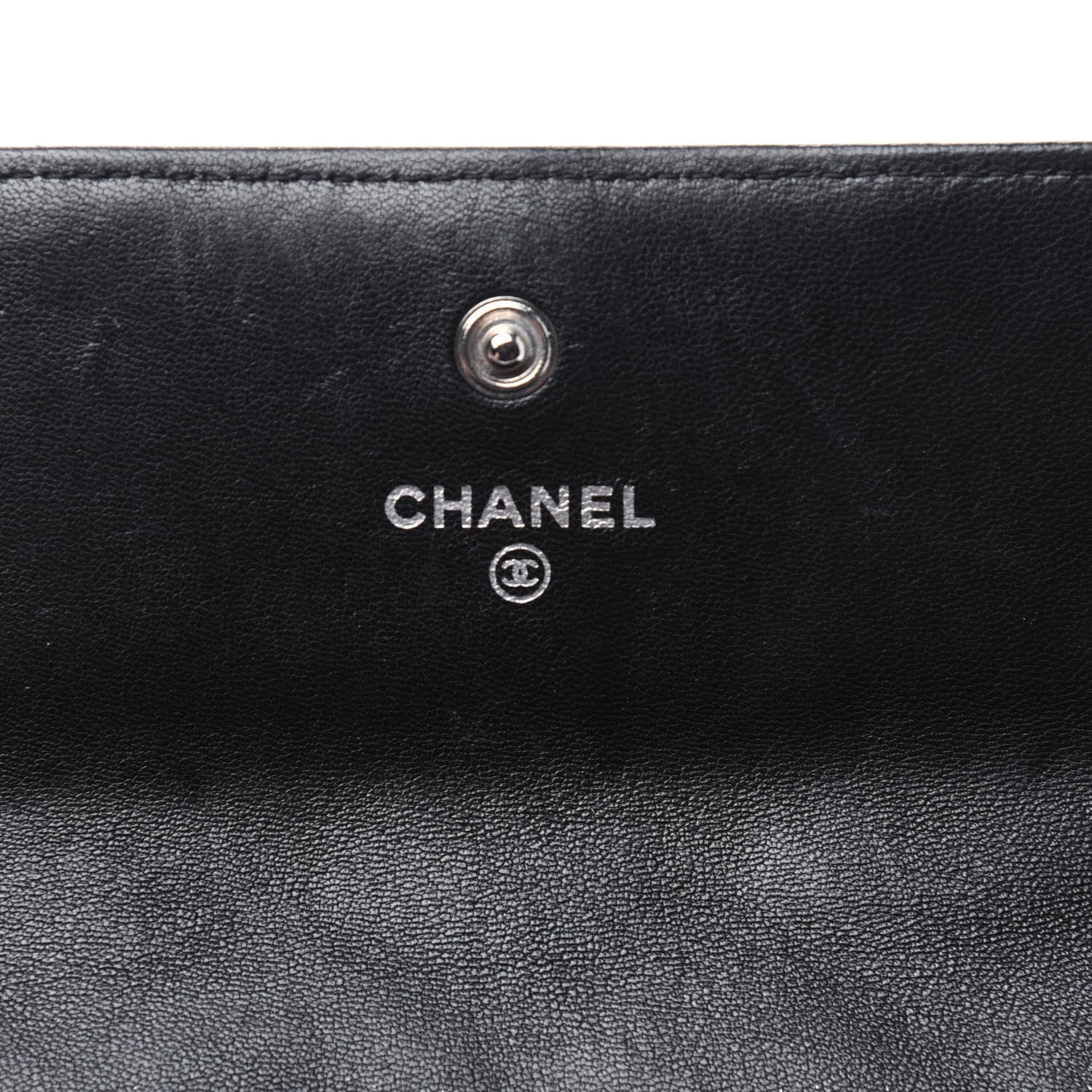 Chanel Lambskin Quilted Long Flap Wallet Black 6 of 21