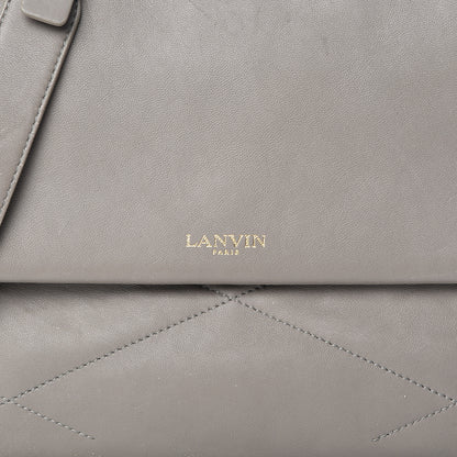 Lanvin Lambskin Quilted Medium Sugar Flap Shoulder Bag Grey 17 of 19