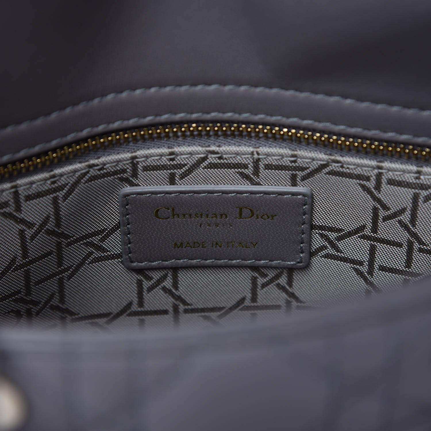 Christian Dior Lambskin Cannage Small My ABCDior Lady Dior Grey 8 of 10