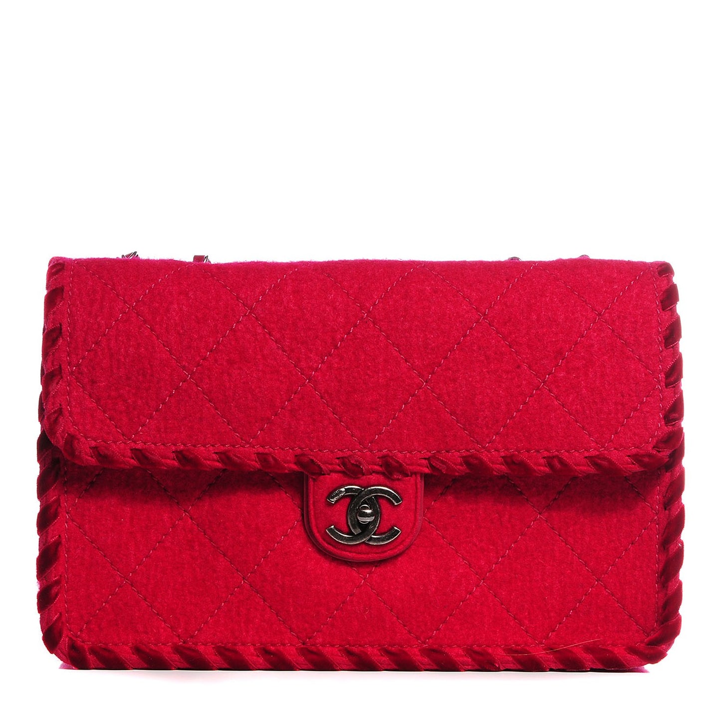 Fancy Felt Flap Dark Pink