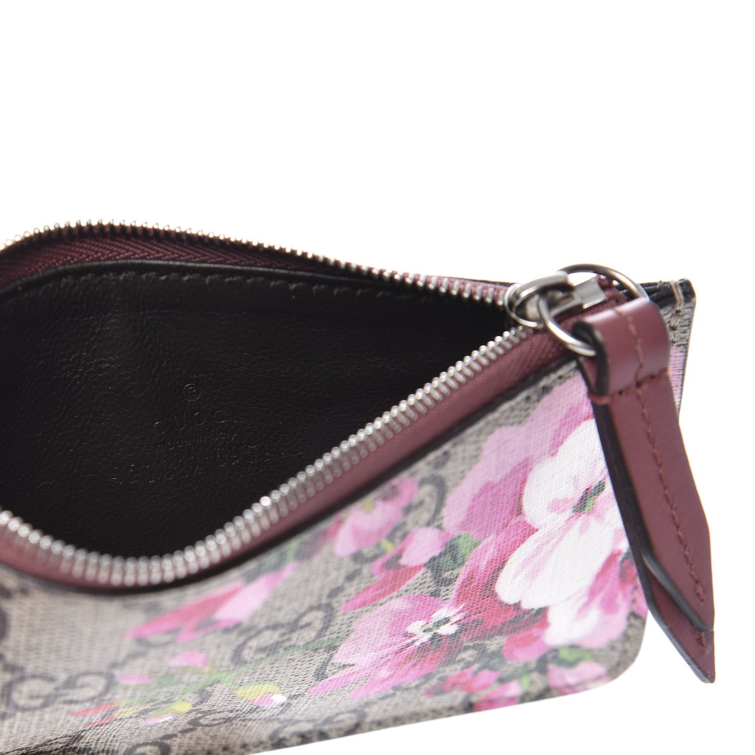 Gucci GG Supreme Monogram Blooms Key Ring Coin Case Beige Multicolor Dry Rose 7 of 7