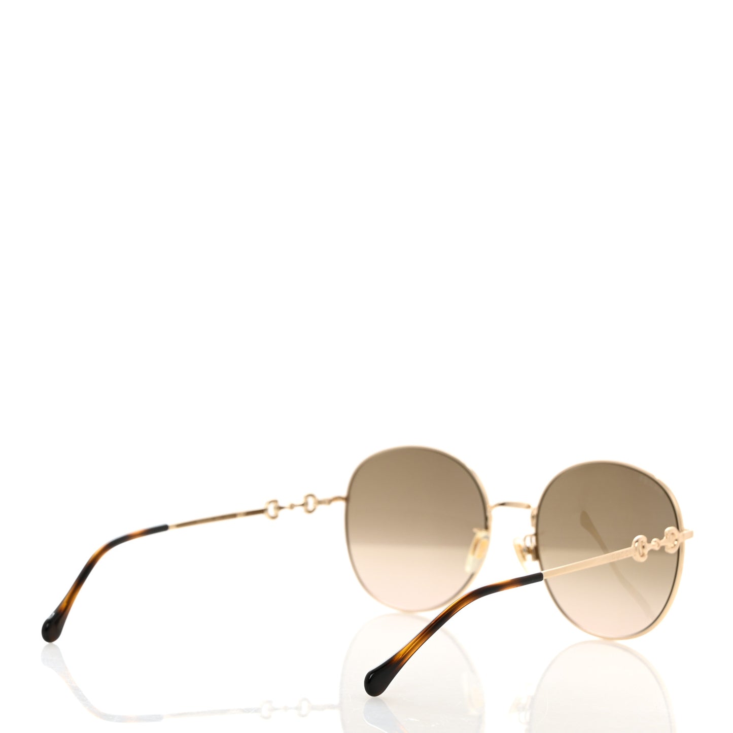 Metal Horsebit Square Sunglasses GG0881SA Gold