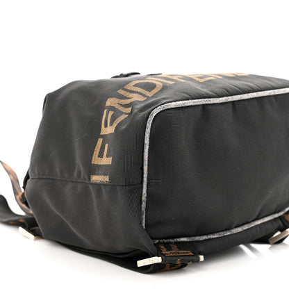 Fendi Nylon 1925 Drawstring Backpack Black 10 of 13