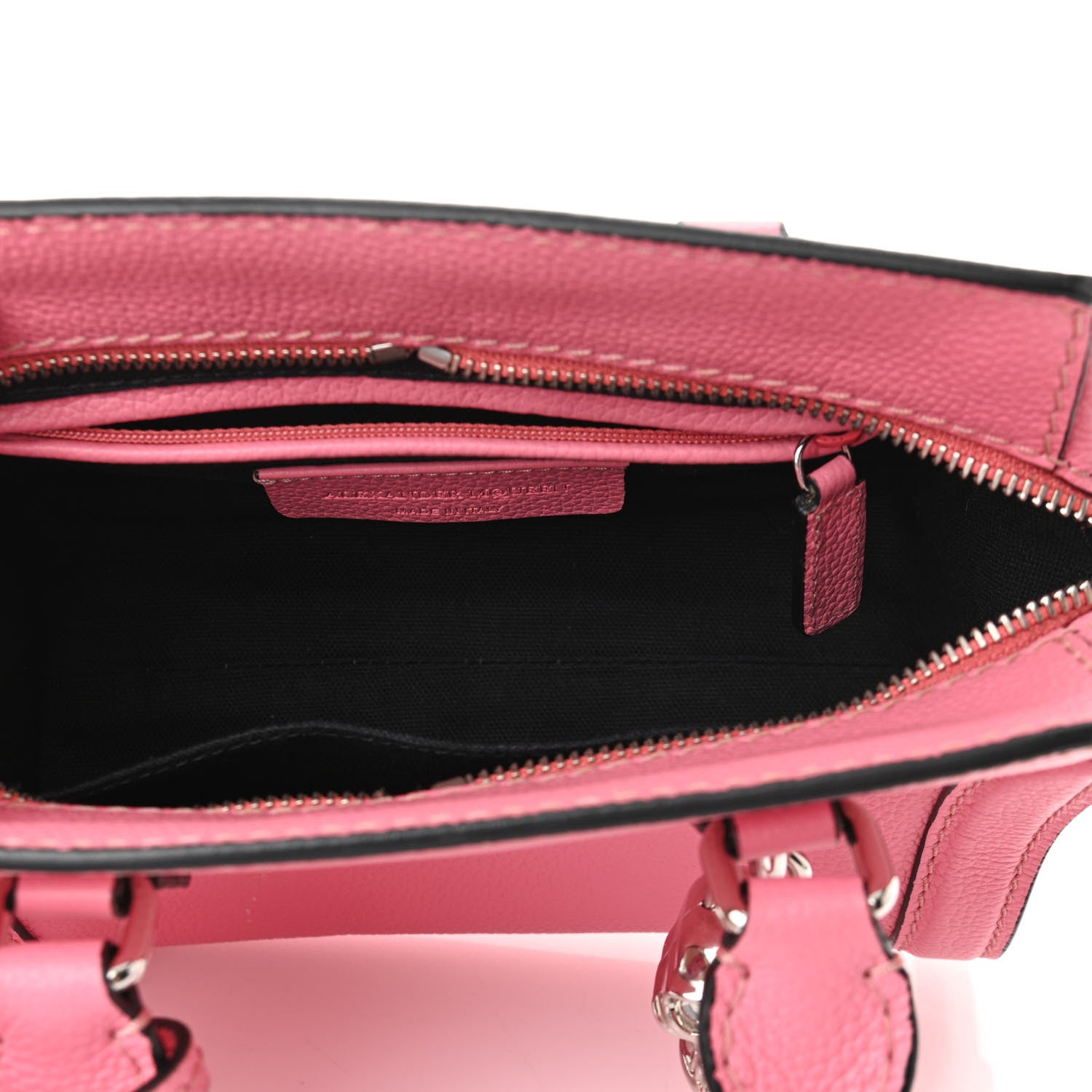 Alexander McQueen Pebbled Calfskin Mini Skull Padlock Zip Around Tote Petal 5 of 10