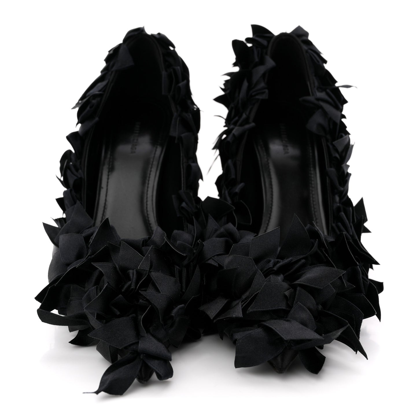 Satin Pointed Marie A Bows All Over 110mm Pumps  35 Black