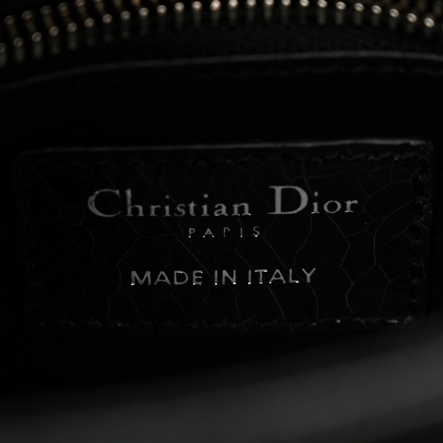 Ceramic Effect Deerskin Jeweled Swan Mini Lady Dior Black