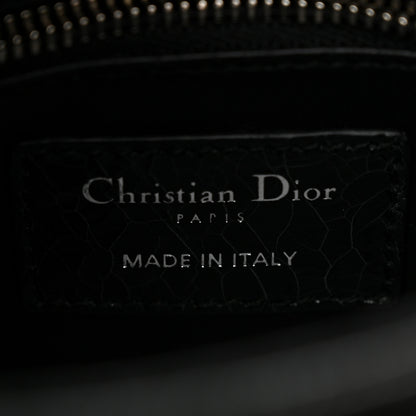 Christian Dior Ceramic Effect Deerskin Jeweled Swan Mini Lady Dior Black 6 of 10