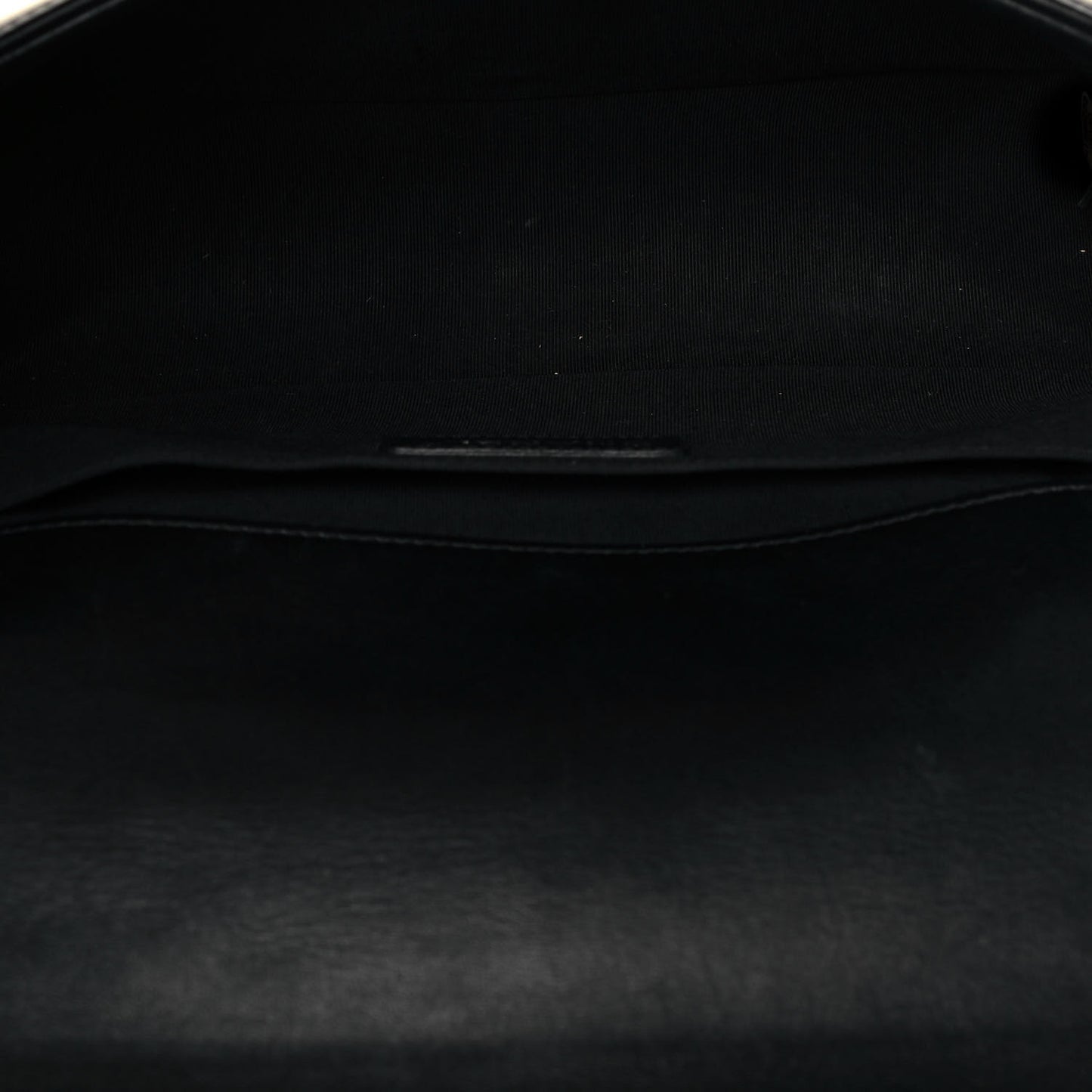 Lambskin Quilted Medium Boy Flap Black
