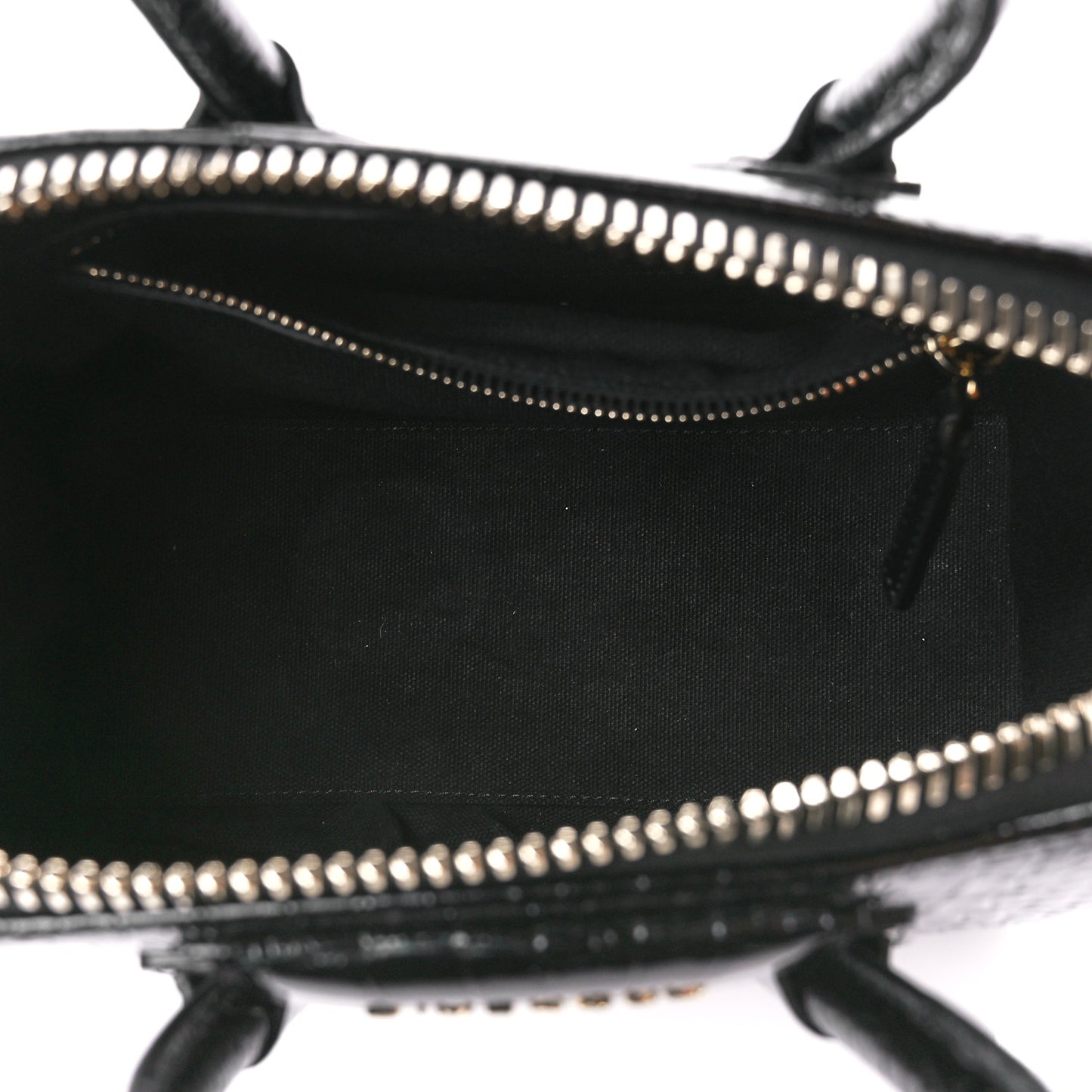 Calfskin Crocodile Embossed Mini Antigona Black