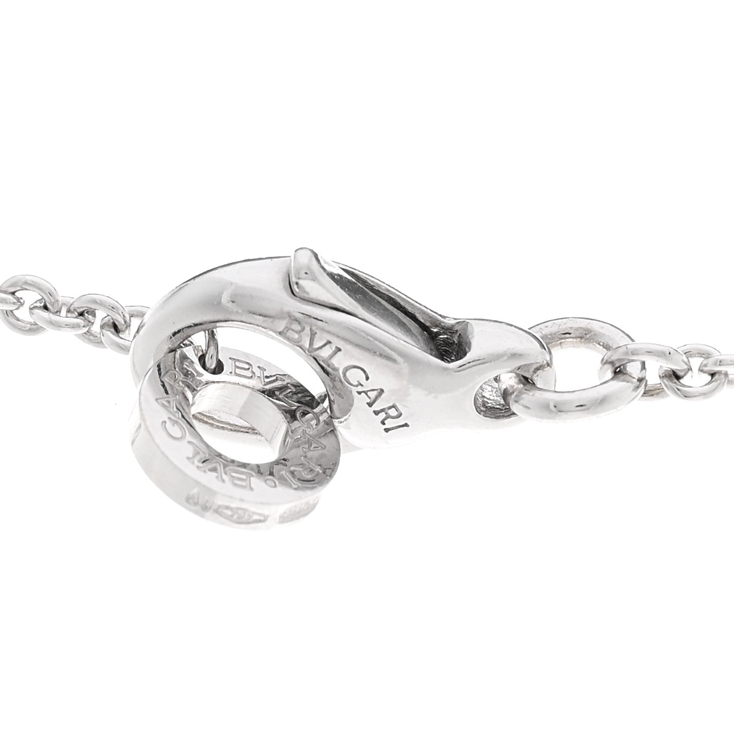 Bulgari 18K White Gold Diamond B.Zero1 Pendant Necklace 4 of 4