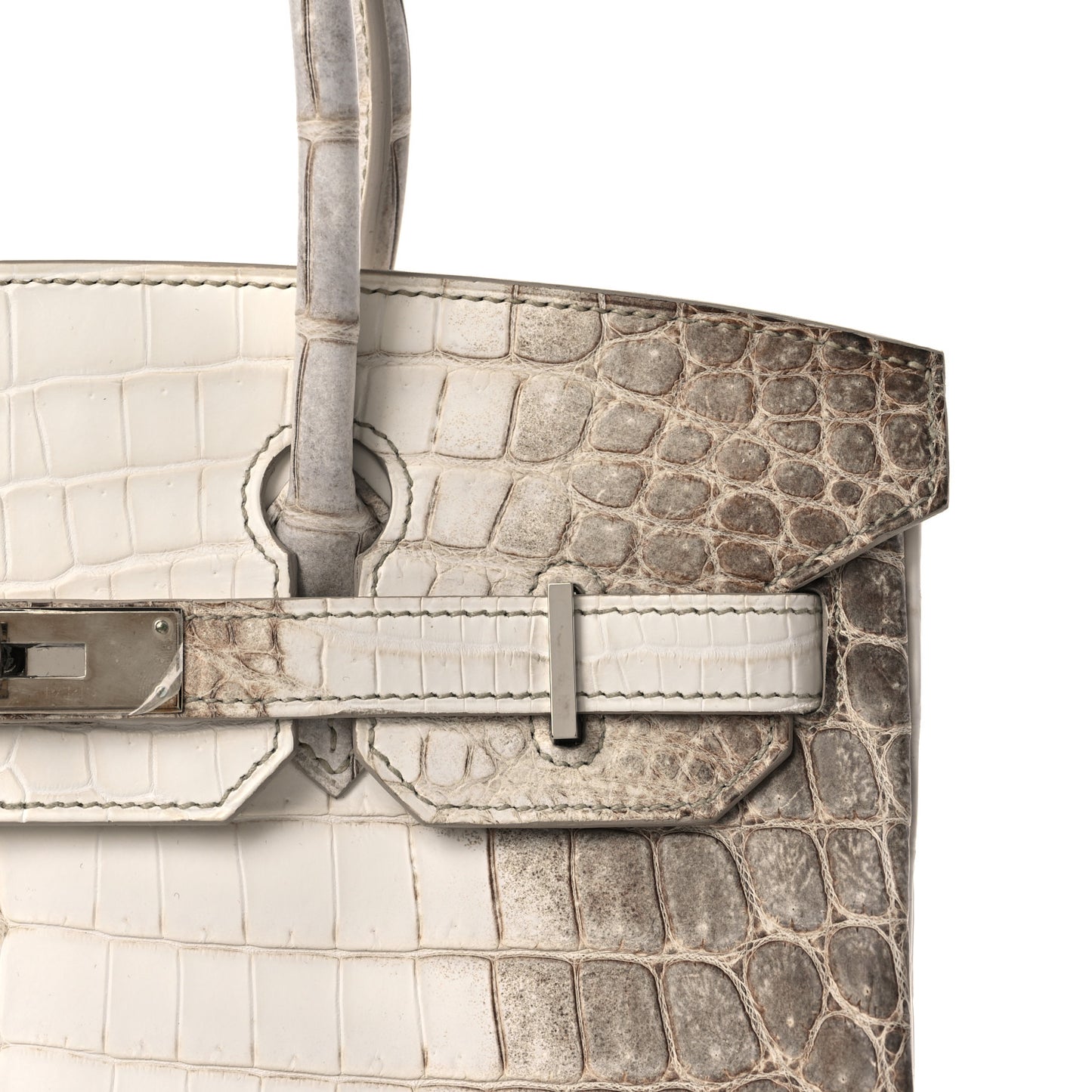 Matte Niloticus Crocodile Himalaya Birkin 30 Blanc