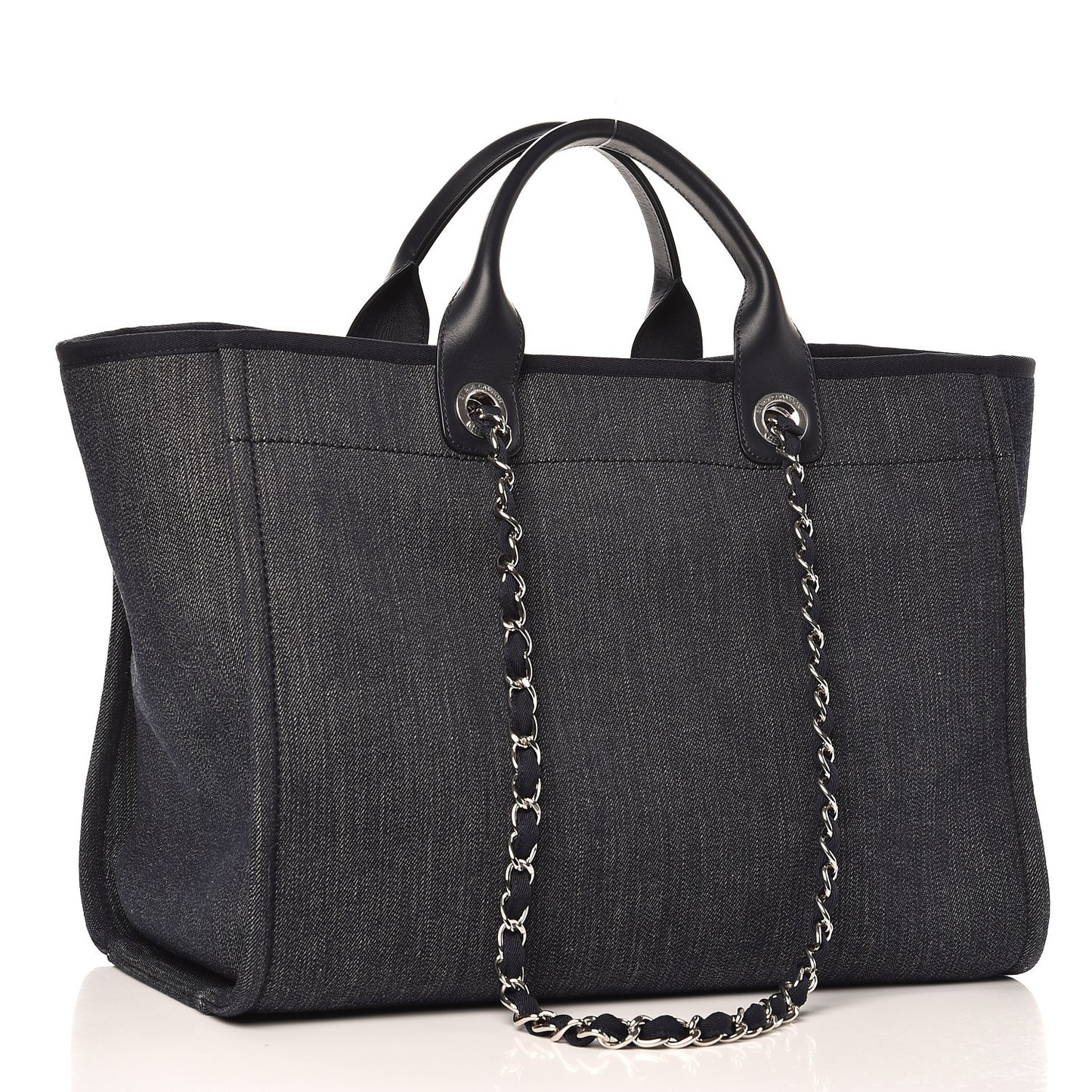 Denim Large Deauville Tote Dark Blue