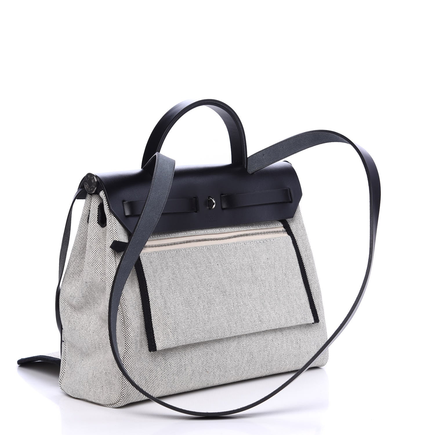 Hermes Vache Hunter Toile Pegase Pop Herbag Zip Retourne 31 PM Bleu Indigo 2 of 9