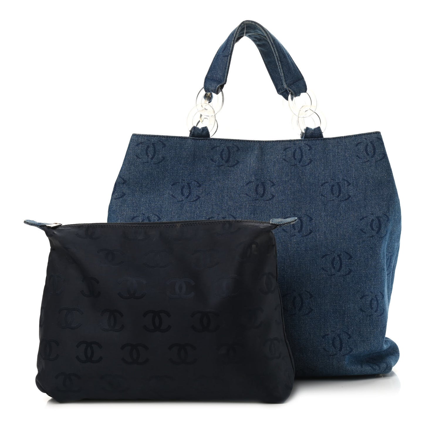 Denim Large CC Tote Dark Navy Blue