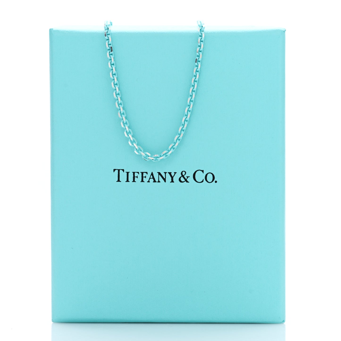 Sterling Silver Enamel 1.75mm Chain Necklace 30" Blue