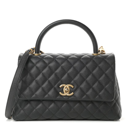 Chanel Caviar Quilted Small Coco Handle Flap Black 1 of 13