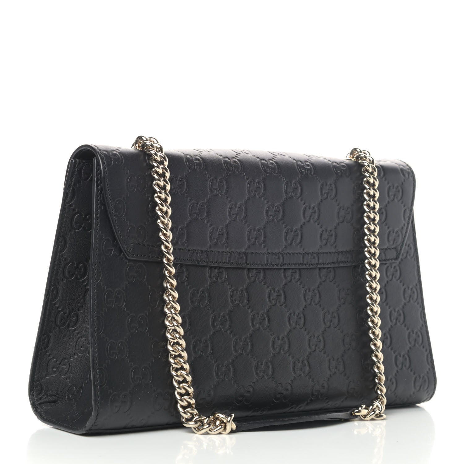 Gucci Guccissima Medium Emily Chain Shoulder Bag Black 2 of 4